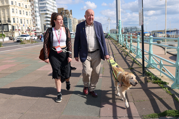 Liberal Democrat MP Steve Darling meets trainee Guide Dogs