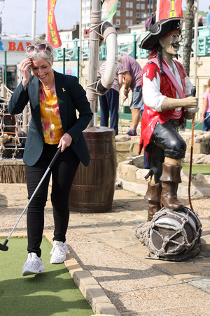 Daisy Cooper And Newly Elected Sussex MPs Play Mini Golf