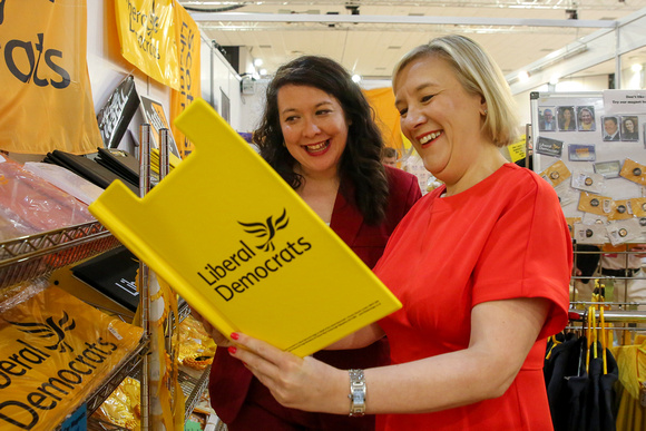 Liberal Democrats Party Autumn Conference at Bournemouth International Centre - Victoria Collins visits exhibition stands