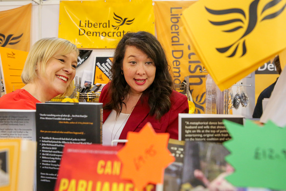 Liberal Democrats Party Autumn Conference at Bournemouth International Centre - Victoria Collins visits exhibition stands