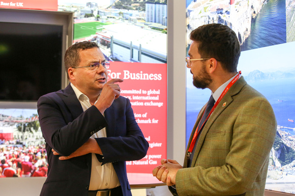 Liberal Democrats Party Autumn Conference at Bournemouth International Centre - Mark Pack visits exhibition stands