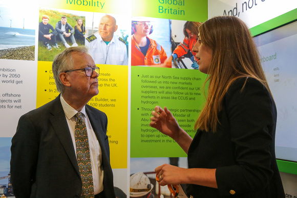 Liberal Democrats Party Autumn Conference at Bournemouth International Centre - Lord Newby exhibition tour