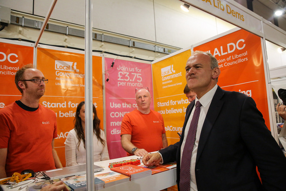 Liberal Democrats Party Autumn Conference at Bournemouth International Centre - Ed Davey Tour Of Exhibition Stands