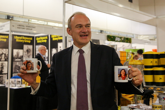 Liberal Democrats Party Autumn Conference at Bournemouth International Centre - Ed Davey Tour Of Exhibition Stands