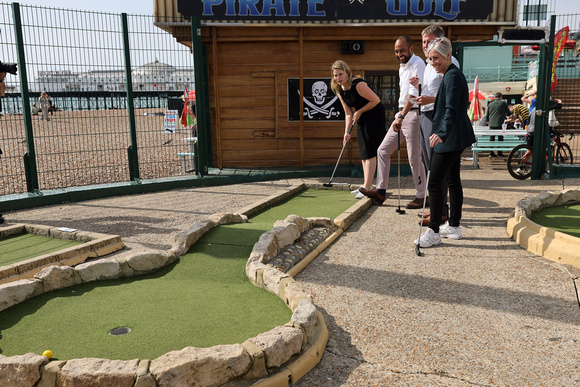 Daisy Cooper And Newly Elected Sussex MPs Play Mini Golf