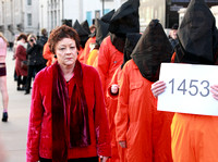 Sarah Ludford MEP at London demonstration marking the 10th anniversary of Guantanamo Bay