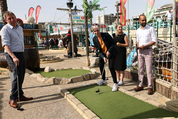 Daisy Cooper And Newly Elected Sussex MPs Play Mini Golf