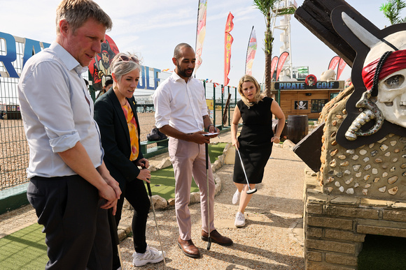 Daisy Cooper And Newly Elected Sussex MPs Play Mini Golf