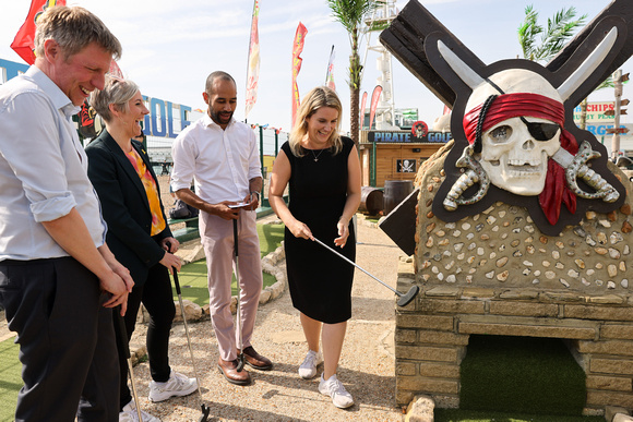 Daisy Cooper And Newly Elected Sussex MPs Play Mini Golf